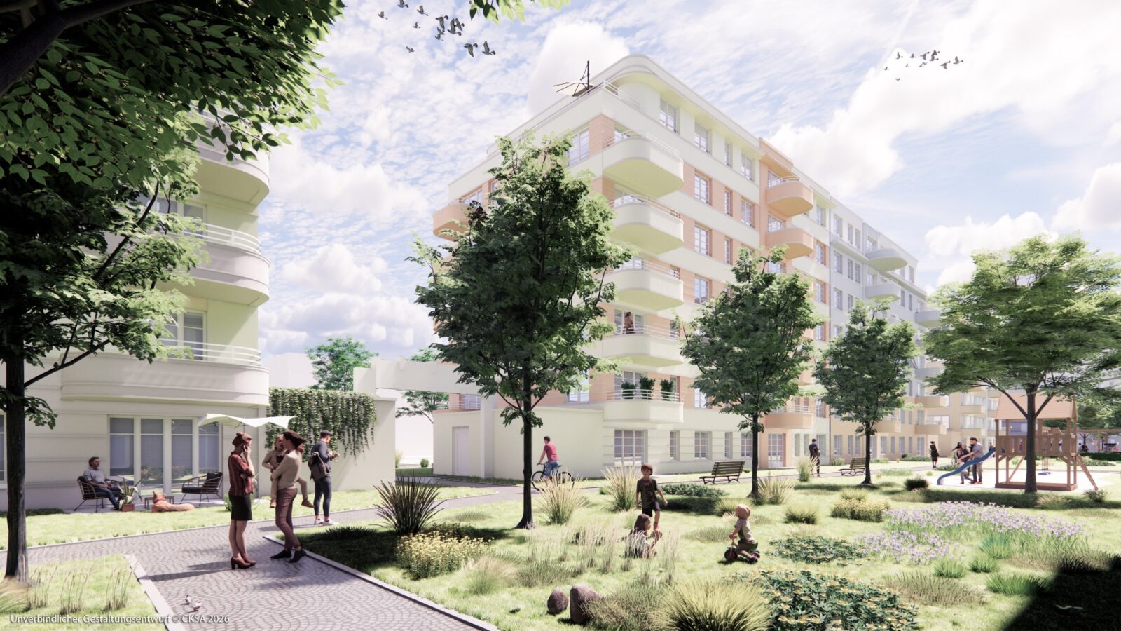 KWD-Projekt Wohnen am Filmpark Babelsberg Visu_2 © CKSA