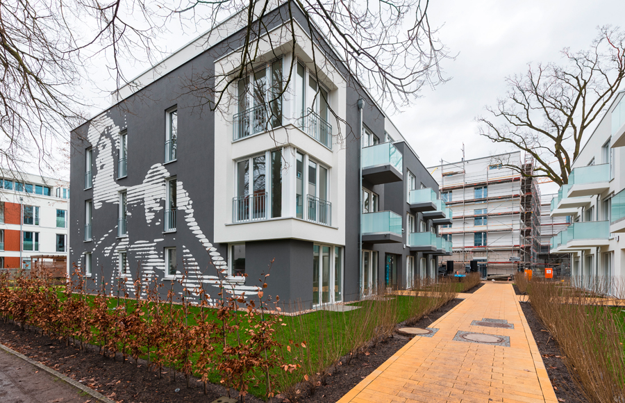 Auf dem Campus am Filmpark in Potsdam-Babelsberg hat KW-Development ca. 250 Apartments für Studenten gebaut. © Andreas Schwarz